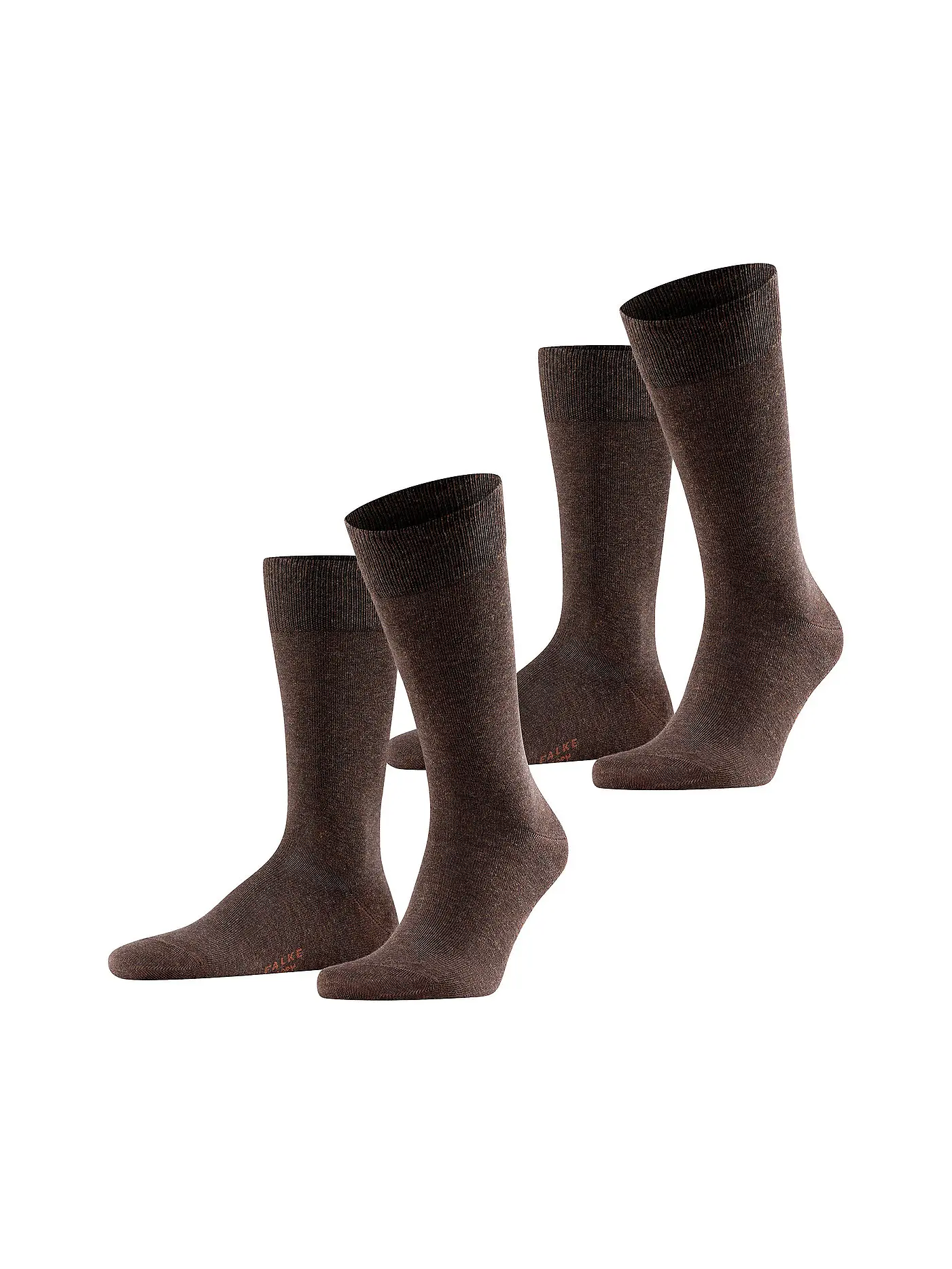 FALKE | Socken 2-er Pkg "Happy" (navy mel.) | braun